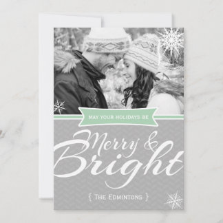 Carte de Noël Joyeuse et brillante à la menthe
