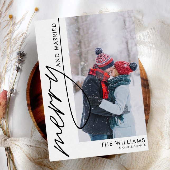 Carte de Noël Joyeuse et Mariée (Créateur téléchargé)