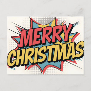 Carte de Noël Joyeuse Pop Art