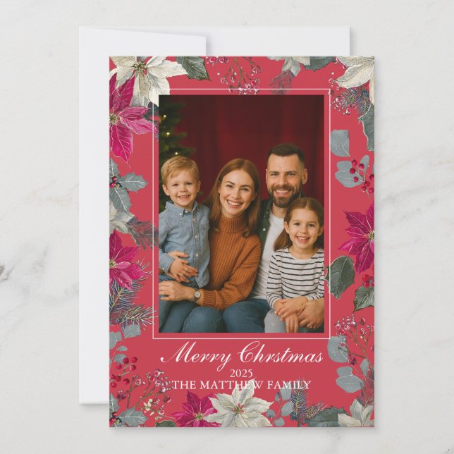 Carte de Noël Joyeuse pour famille chaude (Devant)