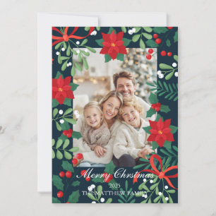 Carte de Noël Joyeuse pour famille chaude