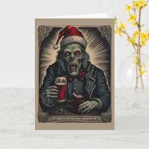 Carte de Noël Joyeuse Zombie