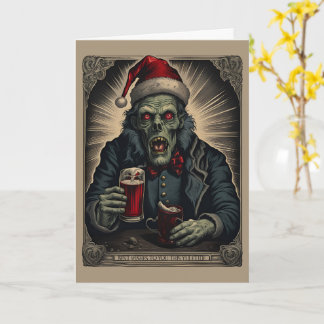 Carte de Noël Joyeuse Zombie