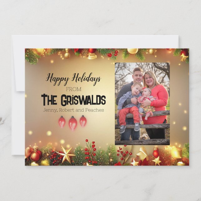 Carte de Noël Joyeuses Fêtes de Snowflake (Devant)