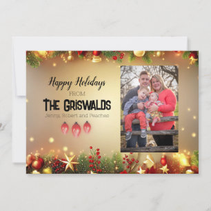Carte de Noël Joyeuses Fêtes de Snowflake