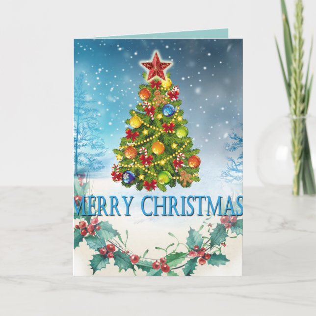 Carte de Noël joyeux (Devant)