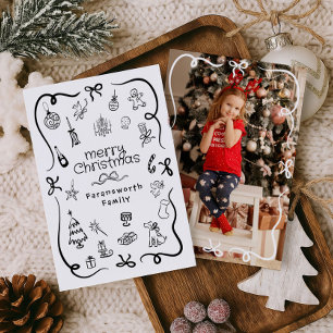 Carte de Noël Joyeux à écrire à la main