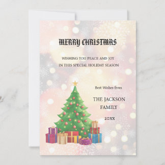 Carte de Noël Joyeux Arbre de Noël