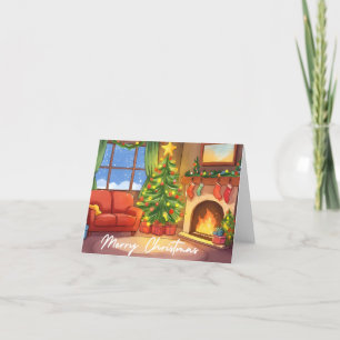 Carte de Noël joyeux   Carte de vacances à l'aquar