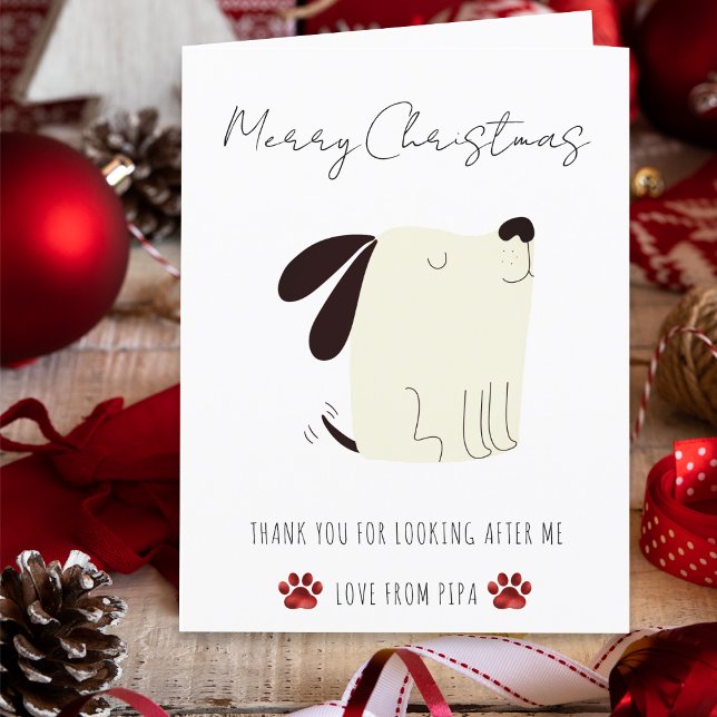 Carte de Noël Joyeux De La Part Du Chien Carte De  (Créateur téléchargé)