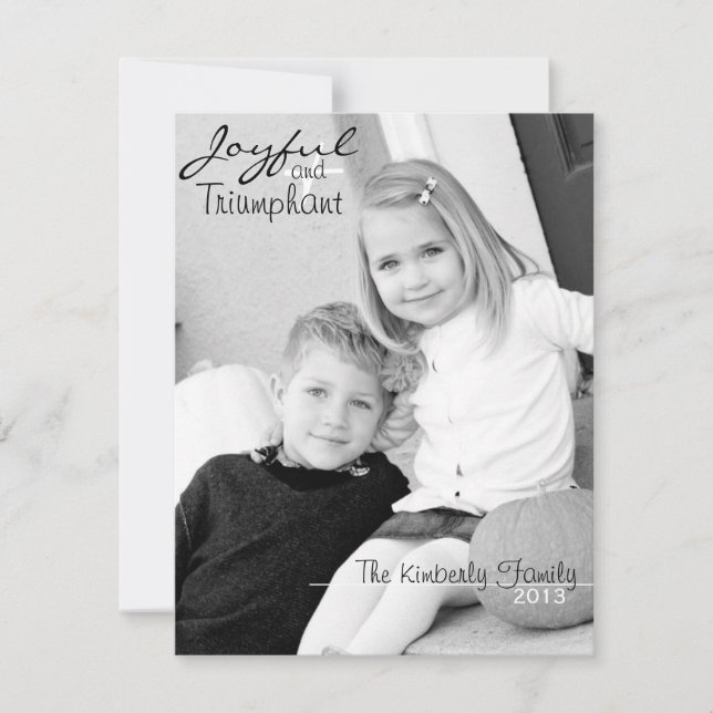 Carte de Noël - Joyeux et triomphant (Devant)