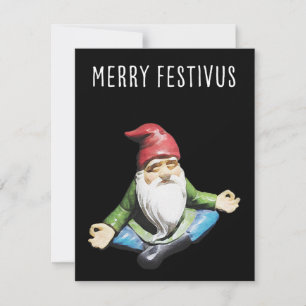 Carte de Noël Joyeux Festivus Gnome