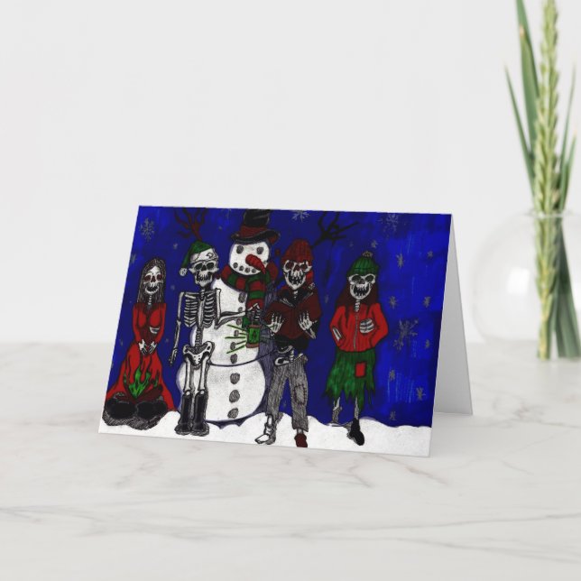 Carte de Noël Joyeux Morbid (Devant)