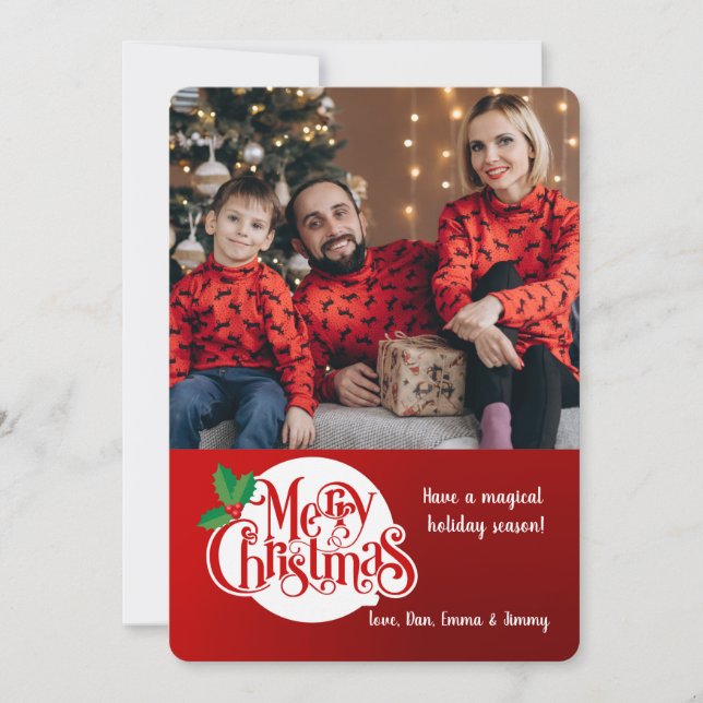 Carte de Noël Joyeux Noël (Devant)
