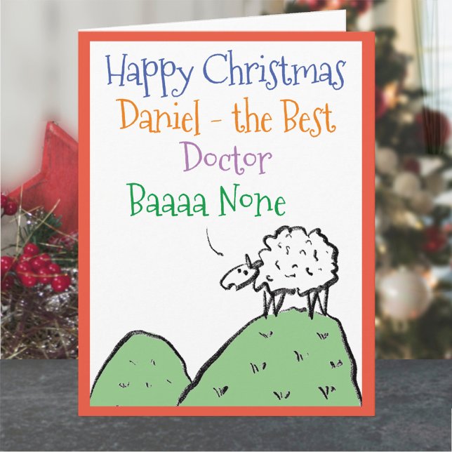 Carte de Noël Joyeux Noël à un Médecin par Sheep D (Créateur téléchargé)