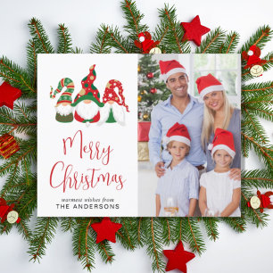 Carte de Noël Joyeux Noël avec photo et nains Budg