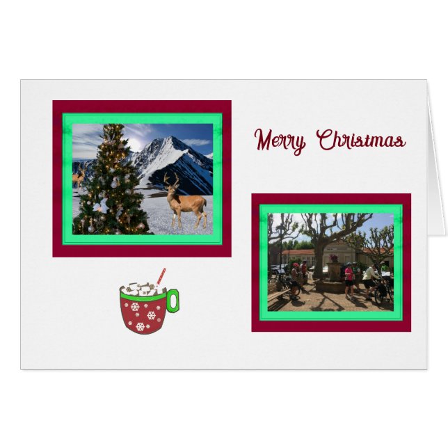 Carte de Noël Joyeux Noël en collage photo (Devant horizontal)