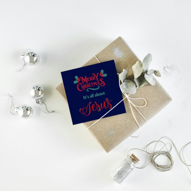 Carte de Noël : Joyeux Noël est à propos de Jésus (Créateur téléchargé)