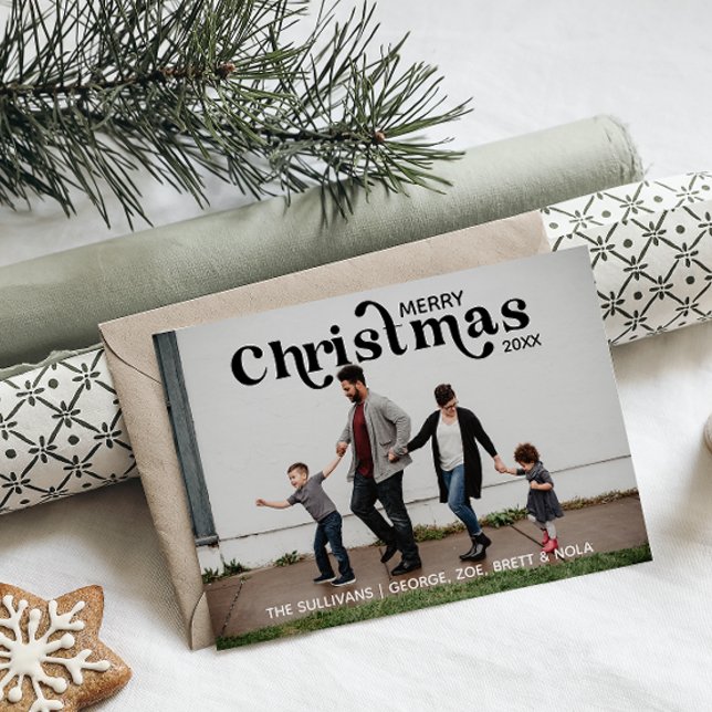 Carte de Noël Joyeux Noël | Noir (Créateur téléchargé)