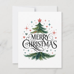 Carte de Noël Joyeux Noël Sapin de Noël