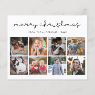 Carte de Noël Joyeux Noël Script 8 Photo Fête