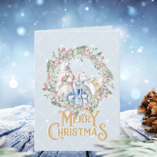 Carte de Noël Joyeux Ours Polaire