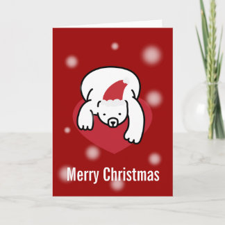 Carte de Noël Joyeux Ours Polaire