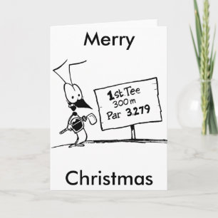 Carte de Noël Joyeux par Golfer