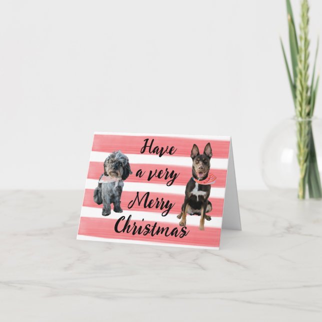 Carte de Noël Joyeux personnalisée (Devant)