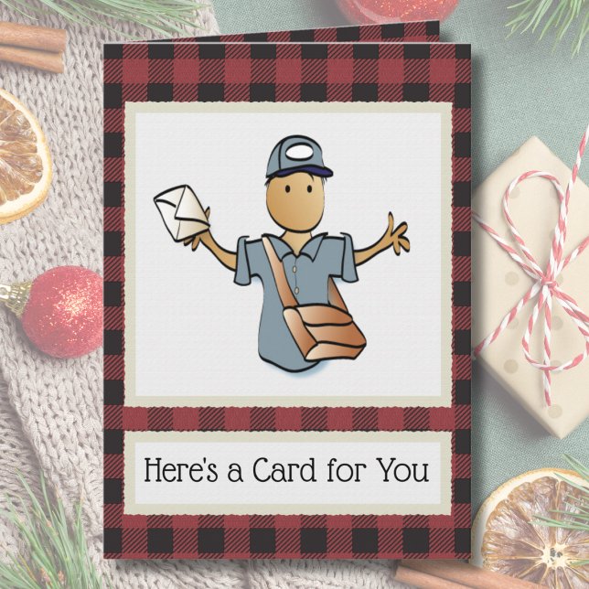 Carte de Noël Joyeux Postman du client (Créateur téléchargé)