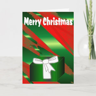 Carte de Noël Joyeux Présents Enveloppé