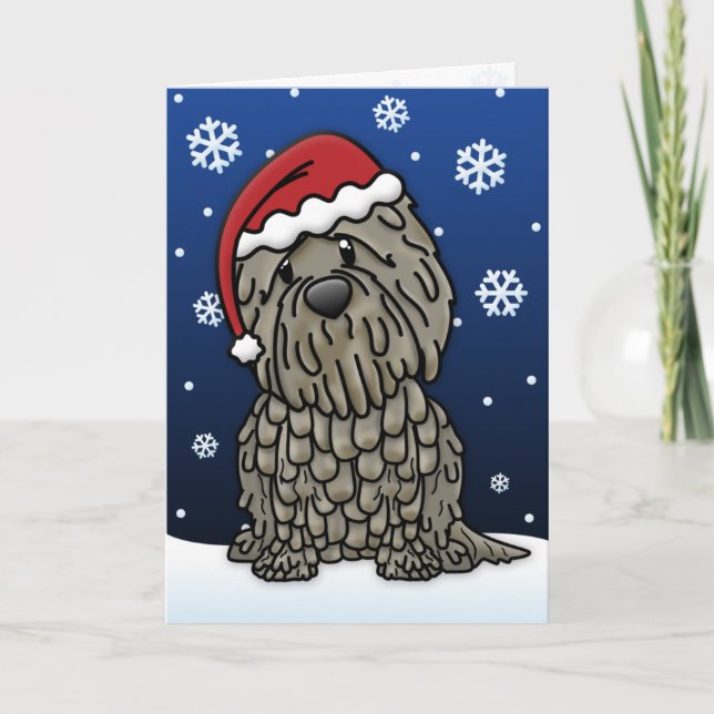 Carte de Noël Kawaii Bergamasco (Devant)