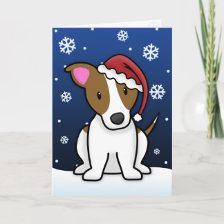 Carte de Noël Kawaii Jack Russell Terrier