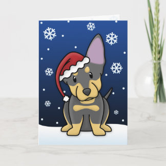 Carte de Noël Kawaii Lancashire Heeler