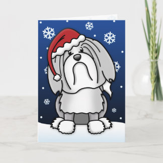 Carte de Noël Kawaii Lowchen