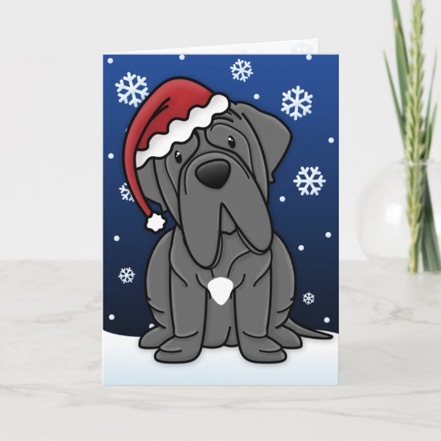 Carte de Noël Kawaii Neapolitan Mastiff (Devant)