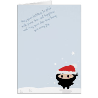 Carte de Noël Kawaii Ninja