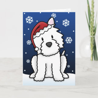 Carte de Noël Kawaii Westie