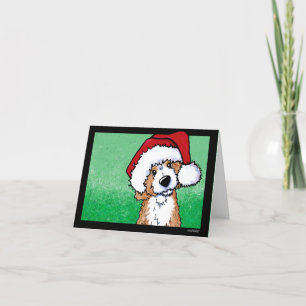 Carte de Noël KiniArt Goldendoodle