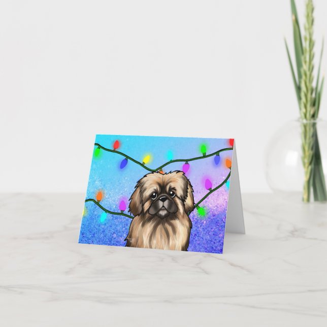 Carte de Noël KiniArt Pekingese (Devant)