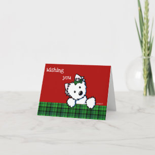 Carte de Noël KiniArt Westie fille