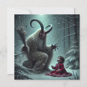 Carte de Noël Krampus Flat