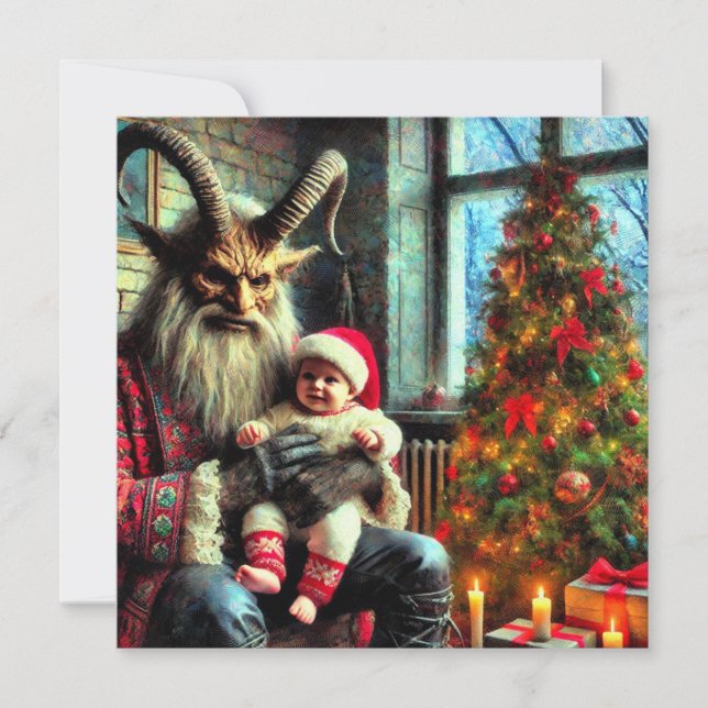 Carte de Noël Krampus Flat (Devant)