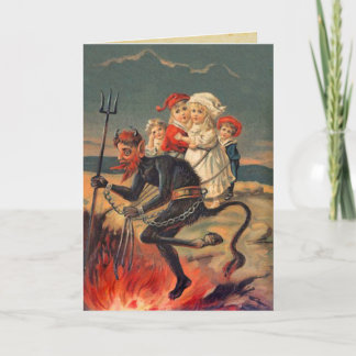 Carte de Noël Krampus roumain vintage