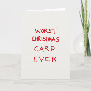 Carte de Noël la pire drôle jamais