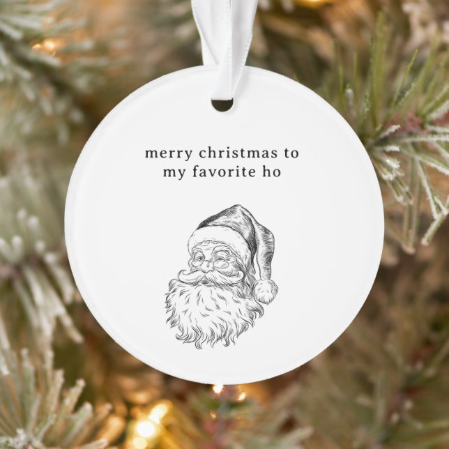 Carte de Noël la plus drôle préférée du Père Noël  (Arbre)