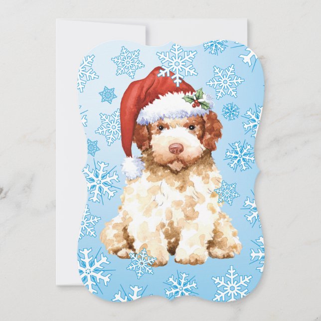 Carte de Noël Lagotto Romagnolo (Devant)