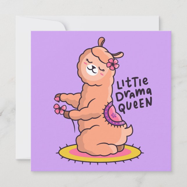 Carte de Noël lama (Devant)