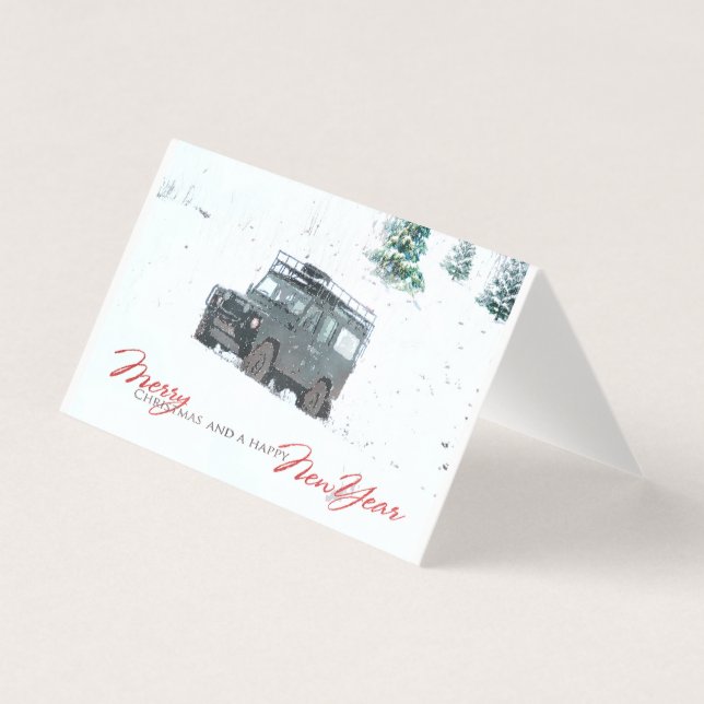 Carte de Noël Landrover de bywhacky (Front)