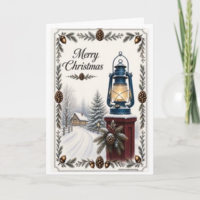 Carte de Noël - Lanterne (Devant)